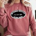 Smithsonian Institution Library 1944 Book Stamp Comfort Colors Sweatshirt Orchid