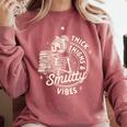 Smut Book Reader Spicy Romance Thick Thighs & Smutty Vibes Comfort Colors Sweatshirt Orchid Smut Book Reader Spicy Romance Thick Thighs & Smutty Vibes Comfort Colors Sweatshirt Orchid