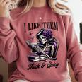 Smut Reader Spicy Book Romance I Like Them Thick & Spicy Comfort Colors Sweatshirt Orchid