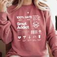 Smutty Book Addict Romance Book Lover Smut Addict Ingredient Comfort Colors Sweatshirt Orchid