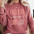Smutty Book Lover Women Fueled By Sarcasm And Smut Spicy Comfort Colors Sweatshirt Orchid Smutty Book Lover Women Fueled By Sarcasm And Smut Spicy Comfort Colors Sweatshirt Orchid