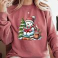 Snowman Reading Book Lovers Christmas Librarian Bookworm Comfort Colors Sweatshirt Orchid Snowman Reading Book Lovers Christmas Librarian Bookworm Comfort Colors Sweatshirt Orchid
