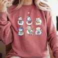 Snowman Reading Book Santa Christmas Bookish Teacher Comfort Colors Sweatshirt Orchid Snowman Reading Book Santa Christmas Bookish Teacher Comfort Colors Sweatshirt Orchid