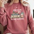 Spending Time With My Book Boyfriends Apparel Comfort Colors Sweatshirt Orchid