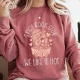 Spicy Book Club Dark Romance Reader Spicy Bookish Skeleton Comfort Colors Sweatshirt Orchid