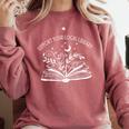 Support Your Local Library Book Reading Books Comfort Colors Sweatshirt Orchid