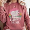 I Survived AP Lang Retro Book Graphic Comfort Colors Sweatshirt Orchid I Survived AP Lang Retro Book Graphic Comfort Colors Sweatshirt Orchid