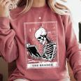 Tarot Card Shirt The Reader Tarot Skeleton Reading Book Comfort Colors Sweatshirt Orchid Tarot Card Shirt The Reader Tarot Skeleton Reading Book Comfort Colors Sweatshirt Orchid