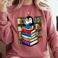 Teacher Librarian Kawaii Penguin Book Lover Penguin Comfort Colors Sweatshirt Orchid Teacher Librarian Kawaii Penguin Book Lover Penguin Comfort Colors Sweatshirt Orchid