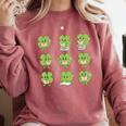 Teacher Reading Shamrock St Patrick’s Day Book Lover Kids Comfort Colors Sweatshirt Orchid