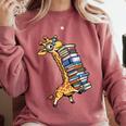 Teacher Shirt Giraffe Holding Books Bookworm Librarian Comfort Colors Sweatshirt Orchid Teacher Shirt Giraffe Holding Books Bookworm Librarian Comfort Colors Sweatshirt Orchid