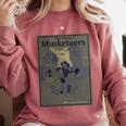 The Three Musketeers Book Cover Comfort Colors Sweatshirt Orchid