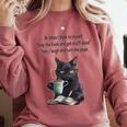 At Times I Think To Myself Drop The Book And Get Stuff Done Comfort Colors Sweatshirt Orchid