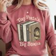 Tiny Portals Big Stories Book Nook Fantasy Gateway Comfort Colors Sweatshirt Orchid