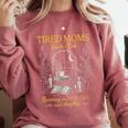 Tired Moms Book Club Coffee Chaos Readers Cozy Comfort Colors Sweatshirt Orchid