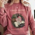 Tired Moms Book Club Dark Floral Coffee Skeleton Comfort Colors Sweatshirt Orchid Tired Moms Book Club Dark Floral Coffee Skeleton Comfort Colors Sweatshirt Orchid