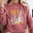 Tired Moms Book Club Reading Books Lovers Mom For Mothers Comfort Colors Sweatshirt Orchid