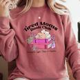 Tired Moms Book Club Running On Coffee Chaos And Chapter Cat Comfort Colors Sweatshirt Orchid Tired Moms Book Club Running On Coffee Chaos And Chapter Cat Comfort Colors Sweatshirt Orchid