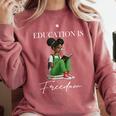 History Month Education Is Freedom Books Black Teacher Comfort Colors Sweatshirt Orchid History Month Education Is Freedom Books Black Teacher Comfort Colors Sweatshirt Orchid