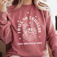 Trigger Warning Dark Romance Reader Bookish No Triggers Book Comfort Colors Sweatshirt Orchid