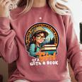 Never Underestimate The Power Of a Girl With a Book Reading Comfort Colors Sweatshirt Orchid