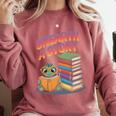 Unearth A Story Cute Turtle Reading Books Librarian Comfort Colors Sweatshirt Orchid Unearth A Story Cute Turtle Reading Books Librarian Comfort Colors Sweatshirt Orchid