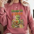 Unearth a Story Triceratops Dinosaur Reading Books Cute Dino Comfort Colors Sweatshirt Orchid Unearth a Story Triceratops Dinosaur Reading Books Cute Dino Comfort Colors Sweatshirt Orchid