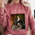 Unsociable And Taciturn Jane Austin Quote Book Classic Lit Comfort Colors Sweatshirt Orchid