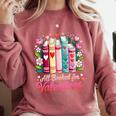 Valentine All Booked For Valentine Book Lovers Teacher Kid Comfort Colors Sweatshirt Orchid