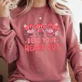 Valentine Day Book Read Your Heart Out Lovers Teacher Kids Comfort Colors Sweatshirt Orchid Valentine Day Book Read Your Heart Out Lovers Teacher Kids Comfort Colors Sweatshirt Orchid