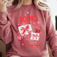 Valentines Book Lover Romance Books Are My Love Language Comfort Colors Sweatshirt Orchid