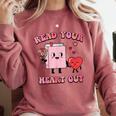 Valentines Day Book Read Your Heart Out Women Men Kids Comfort Colors Sweatshirt Orchid