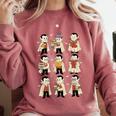 Vampire Reading Books Halloween Cute Teens Kids Comfort Colors Sweatshirt Orchid