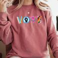 Vote Reproductive Right BLM Political Activism Lgbtq Book Comfort Colors Sweatshirt Orchid