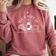 I Want Books Wine Coffee Comfort Colors Sweatshirt Orchid
