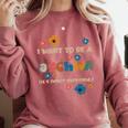 I Want To Be A Schwa Read Book Reading Librarian Comfort Colors Sweatshirt Orchid