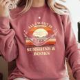 All I Want Is Sunshine & Books Summer Reading Comfort Colors Sweatshirt Orchid