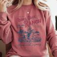 Western Book Love Cowboy Reader Bookish Bookworm Cowgirl Comfort Colors Sweatshirt Orchid
