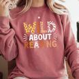 Wild About Reading Animal Bookworm Library Book Lover Reader Comfort Colors Sweatshirt Orchid