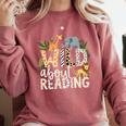 Wild About Reading Animals And Book Lovers Comfort Colors Sweatshirt Orchid