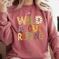 Wild About Reading Book Animal Children's Book Lover Teacher Comfort Colors Sweatshirt Orchid Wild About Reading Book Animal Children's Book Lover Teacher Comfort Colors Sweatshirt Orchid