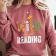 Wild About Reading Books Animal Theme Bookworm Library Day Comfort Colors Sweatshirt Orchid Wild About Reading Books Animal Theme Bookworm Library Day Comfort Colors Sweatshirt Orchid