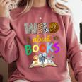 Wild About Reading Books Reader Bookworm Animals Book Lover Comfort Colors Sweatshirt Orchid Wild About Reading Books Reader Bookworm Animals Book Lover Comfort Colors Sweatshirt Orchid