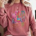Wild About Reading Books Readers Lovers Bookworm Library Day Comfort Colors Sweatshirt Orchid