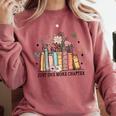 Wildflower Floral Book Just One More Chapter Comfort Colors Sweatshirt Orchid