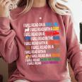 I Will Read Books On A Boat & Everywhere Reading Kids Book Comfort Colors Sweatshirt Orchid