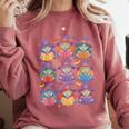 Witches Reading Books Halloween Cute Teens Kids Comfort Colors Sweatshirt Orchid