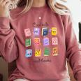 Women Cool Kids Read Books Teacher Back To School Librarian Comfort Colors Sweatshirt Orchid