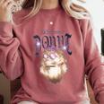 Women's Dungeon Crawler Carl Airbrushed Princess Donut Series Book Comfort Colors Sweatshirt Orchid Women's Dungeon Crawler Carl Airbrushed Princess Donut Series Book Comfort Colors Sweatshirt Orchid