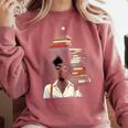 Women's Education Is Freedom Teacher Books Black History Month Comfort Colors Sweatshirt Orchid